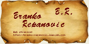 Branko Repanović vizit kartica